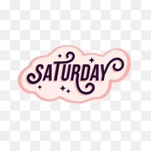 Saturday Badge Sticker Transparent Png & PNG-WebP Vector