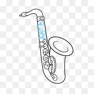 How To Draw A Saxophone - Really Easy Drawing Tutorial
