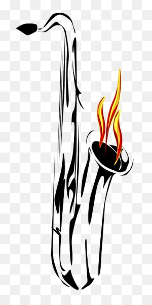 Saxophone Flame Reflection - Free Vector Graphic On ClipartFlare