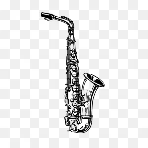 Saxophone Outline | Free PNG-WebP