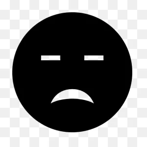 Sad, Face, With, Closed, Eyes, And, Mouth, Black, Emoticon, Symbol ClipartFlare.com 