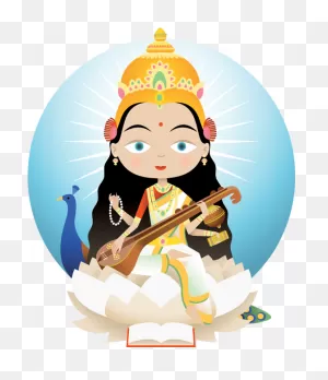 Big Questions - Saraswati Puja 2018 Wishes Clipart - Large Size ClipartFlare.com 