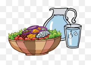 Salad And Water Clipart - Full Size Clipart (#2984269) - ClipartFlare