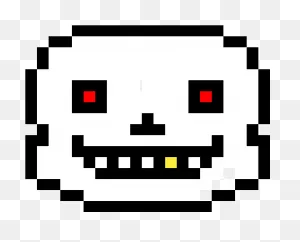 Underfell Sans Head - Sans Face Pixel Art Clipart - Large Size Png ClipartFlare.com 