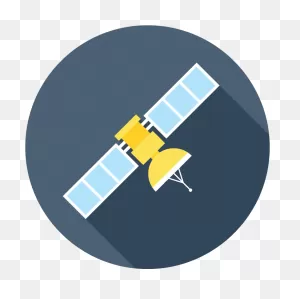 Flat Satellite Icon - Satellite Flat Icon Png Clipart - Full Size ClipartFlare.com 