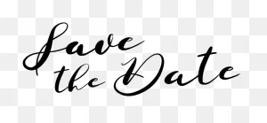 Save The Date - Calligraphy Clipart - Full Size Clipart (#3309737 ClipartFlare.com 