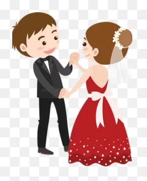 Save The Date Wedding - White Background Cartoon Couples ClipartFlare.com 