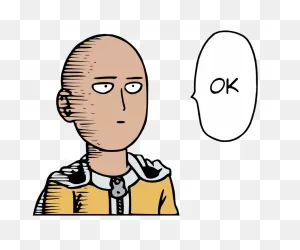 One Punch Man - Saitama Ok Color | ClipartFlare – Free Png Library