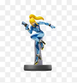Zero Suit Samus Amiibo Figure By ClipartFlare - Super Smash Bros. Series