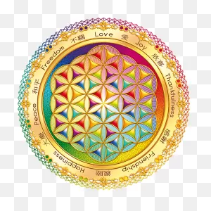 Sacred Geometry Overlapping Circles Grid Flower - Flower Png ClipartFlare.com 