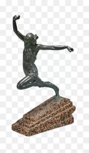 1930S Art Deco French Bronze Sculpture Of Olympic Javelin Thrower Pierre Le  Faguays As Fayral For Max Le Verrier