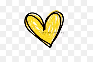 Heart Hand Drawn Gold