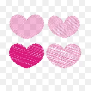 Heart Shapes Scribble Effect | Free PNG-WebP