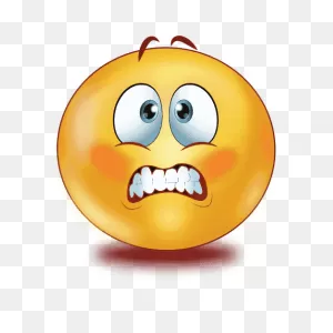 Gradient Scared Emoji Png Clipart | 