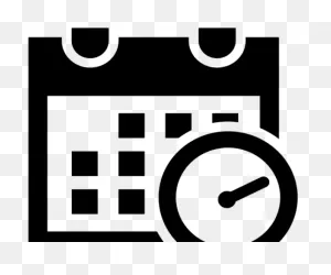 Date Clipart Work Schedule - White Schedule Icon Png Transparent ClipartFlare.com 