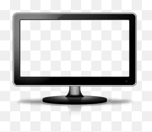 Monitor Clipart Big Screen Tv - Tv White Screen - Png Download ClipartFlare.com 