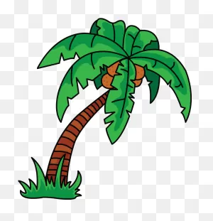 Scarce Palm Tree Drawing How To Draw A Easy Step By Clipart - Full ClipartFlare.com 