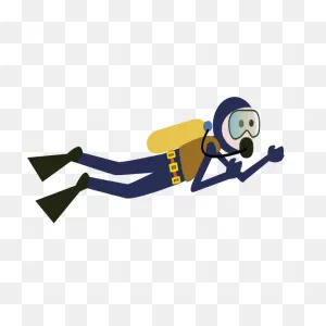 Cartoon Scuba Diver | Free PNG-WebP
