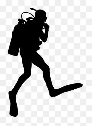 Scuba Diver Silhouette Sticker