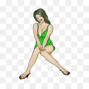 Woman Green Sexy - Free Vector Graphic On ClipartFlare