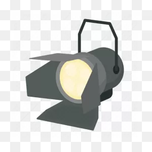 Nordic American Searchlight Lamp On Adjustable Wood Tripod -