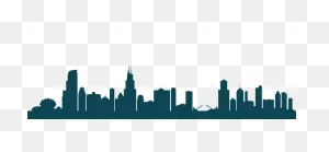 Chicago Skyline Vector Graphics Silhouette - Silhouette Png ClipartFlare.com 
