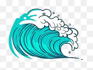 Sea #wave #blue #freetoedit #귀여운 #picsart #cute #kawaii - Wave ClipartFlare.com 