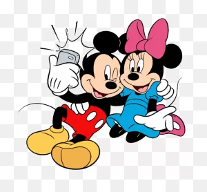 Clip Art Of Mickey And Minnie Mouse Taking A Selfie #mickeymouse ClipartFlare.com 