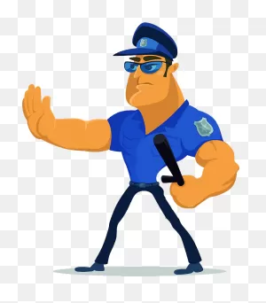 Police Officer Security Guard Illustration - Angry Security Guard ClipartFlare.com 