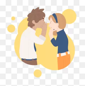 Telling Secrets - Draw A Person Telling A Secret Clipart - Full ClipartFlare.com 