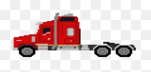 Kenworth Semi Red - Semi Truck Pixel Art Clipart - Large Size Png ClipartFlare.com 