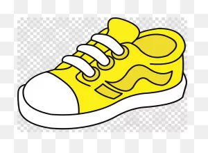 Footwear White Yellow Shoe Line Clipart - Footwear, White, Yellow ClipartFlare.com 