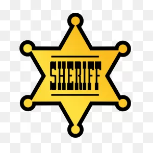 Black And White Sheriff Badge Clip Art - Black And White Sheriff ClipartFlare.com 