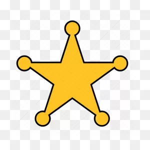 Badge, Police, Shape, Sherif, Sheriff, Star, Yellow Icon - Download On ClipartFlare.com 