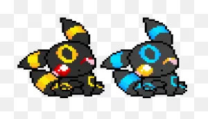 Shiny & Normal Umbreon - Pixel Art Pokemon Shiny Clipart - Large ClipartFlare.com 