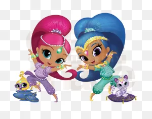 Clip Art African American - Shimmer And Shine Dancing - Png ClipartFlare.com 