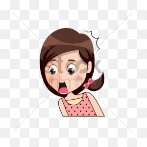 Cartoon Girl Shocked Vector Image - 1957446 | Stockunlimited