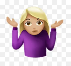 Idk Idc Emoji Girl Iphone Imoji Png Idk Girl - Shrug Emoji Black ClipartFlare.com 