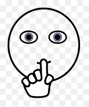 Shhh Icon Vector Illustration - Quiet Clipart Black And White ClipartFlare.com 