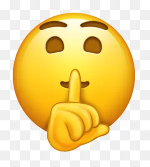Swearing Face - Shh Emoji Png - (1024X1024) Png Clipart Download