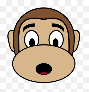 Astonished Face Monkey - Free Vector Graphic On ClipartFlare