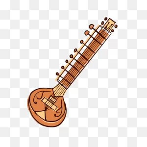 Indian Musical Instrument Sitar Variant Hand Drawn #ad ClipartFlare.com 