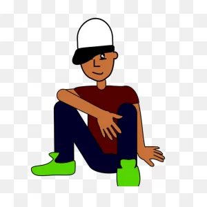 Boy Sitting Male Headgear Clipart - Boy Clipart People Clip Art