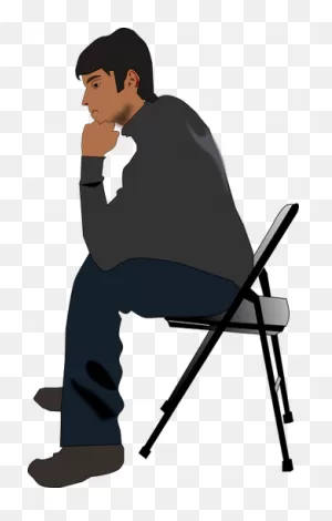 Man Just Sitting | Public Domain Vectors