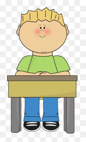 Student Sitting At School Desk Card Clip Art - Student Sitting At ClipartFlare.com 