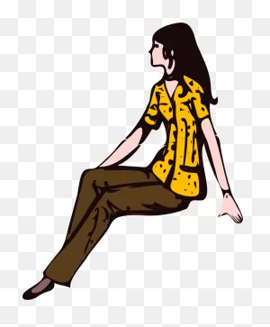 Sitting Girl Woman Manspreading Seat - Woman Sitting Clipart - Png ClipartFlare.com 