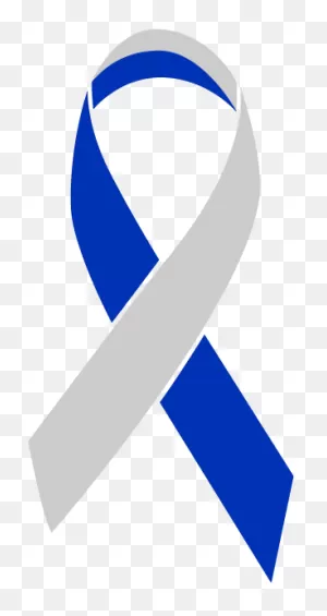 Blue And Silver Colored Living With Cancer Ribbon - Cancer Ribbon ClipartFlare.com 
