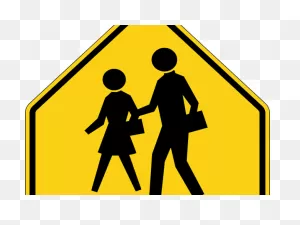 Sidewalk Clipart Footpath - Two People Walking Road Sign - Png ClipartFlare.com 