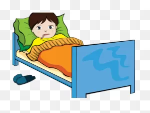Sick Boy Cliparts - Sick Boy In Bed Clipart - Png Download - Full ClipartFlare.com 