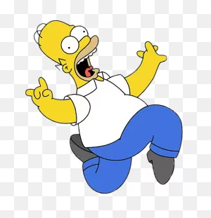 Homer Simpson Running Transparent Png - Stickpng
